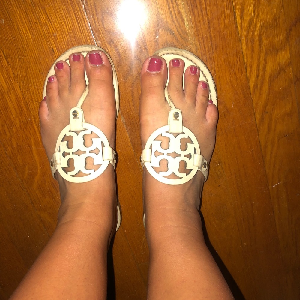 Tory Burch Miller Sandals - Cream Size 11